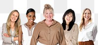 Beautiful diverse women png sticker, transparent background