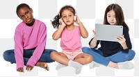 Kids & technology png sticker, transparent background