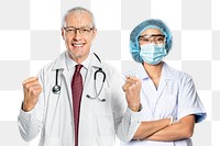 Doctor & nurse png sticker, transparent background