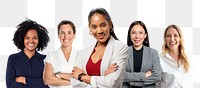 Successful businesswomen png sticker, transparent background