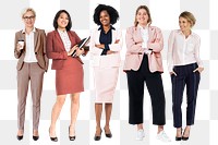 Successful business women png sticker, transparent background