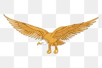 Eagle bird png sticker, vintage animal illustration, transparent background
