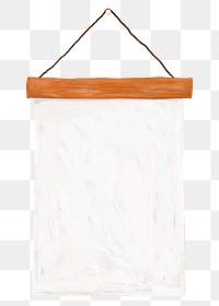 Hanging poster png sticker, transparent background