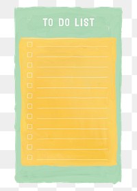 To do list png sticker, stationery doodle, transparent background