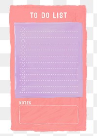 To do list png sticker, stationery doodle, transparent background