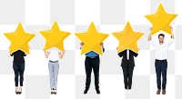 Business star rating png sticker, transparent background