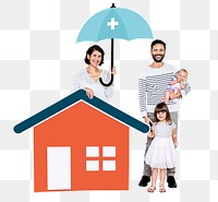 Home insurance png sticker, transparent background