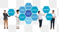 Business plan infographic png sticker, transparent background