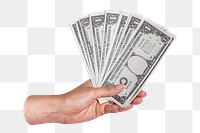 Dollar banknote png sticker, US money image on transparent background