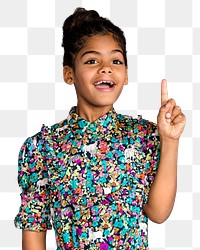 Kid with answer png sticker, transparent background