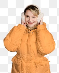 Funky winter outfit png sticker, transparent background