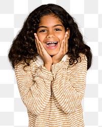 Kid celebrating png sticker, transparent background