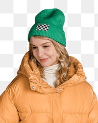 Funky winter outfit png sticker, transparent background