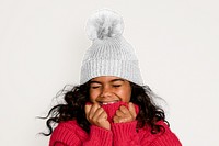 Kid's beanie png mockup, transparent design 