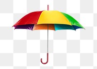 Rainbow umbrella png sticker, object image on transparent background