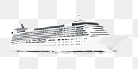 Cruise ship png sticker, vehicle image on transparent background