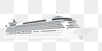 Cruise ship png sticker, vehicle image on transparent background