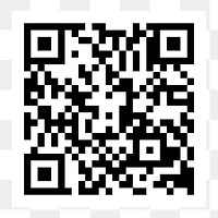 QR code png sticker, barcode transparent background