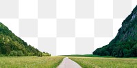 Nature landscape png border, transparent background