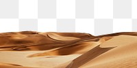 Aesthetic desert png border, transparent background, brown nature