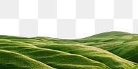 Landscape png border, green hill, transparent background