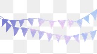 Purple festive png garland  transparent background, glitter aesthetic design