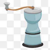 Coffee mill png sticker, cute illustration, transparent background