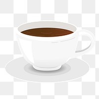 Coffee png sticker, cute illustration, transparent background