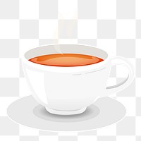 Tea png sticker, cute illustration, transparent background