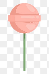 Pink lollipop png sticker, cute illustration, transparent background