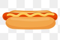 Hotdog png sticker, cute illustration, transparent background