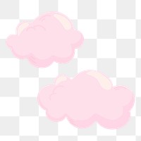 Pink cloud png sticker, cute | Premium PNG - rawpixel
