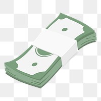 Money png sticker, cute illustration, transparent background