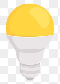 Light bulb png sticker, cute illustration, transparent background