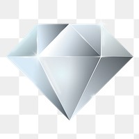 Diamond png sticker, cute illustration, transparent background