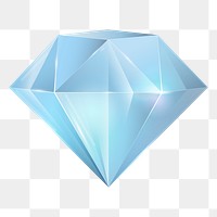 Diamond png sticker, cute illustration, transparent background