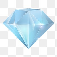 Diamond png sticker, cute illustration, transparent background