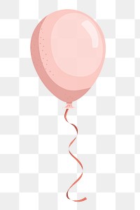 Pink balloon png sticker, cute illustration, transparent background