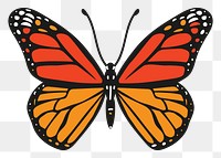 Butterfly png sticker, cute illustration, transparent background