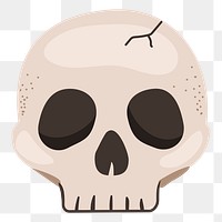 Skull png sticker, cute illustration, transparent background