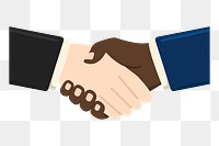 Handshake png sticker, cute illustration, transparent background