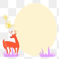 Animal, nature png frame sticker, transparent background