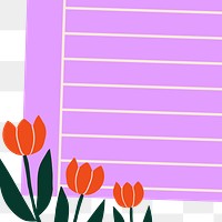 Tulip flowers png sticker, transparent background