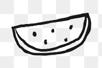 Watermelon png sticker, fruit doodle, transparent background