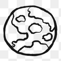 Earth, globe png sticker, environment doodle, transparent background