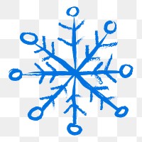 Snowflake png sticker, Christmas doodle, transparent background