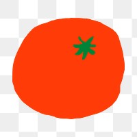 Tomato png sticker, vegetable doodle, transparent background