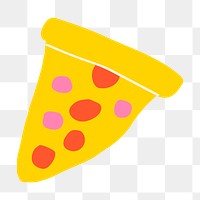 Pizza png sticker, food doodle, transparent background