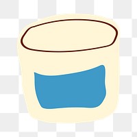 Candle jar png sticker, object doodle, transparent background