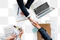 Business handshake png sticker, transparent background